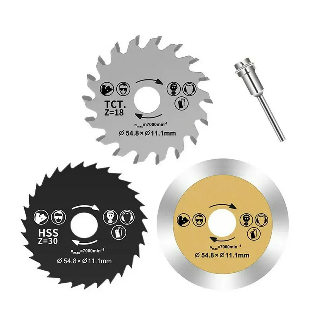 3Pcs Out Diameter 54.8mm Mini HSS Circular Saw Blade Rotary Tool Metal Plastic Ceramic Wood Woodworking Cutting Saw Blade
3Pcs Out Diameter 54.8mm Mini HSS Circular Saw Blade Rotary Tool Metal Plastic Ceramic Wood Woodworking Cutting Saw Blade