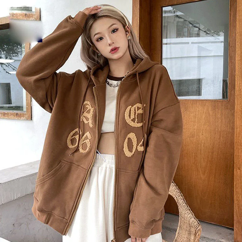 Oversized Loose Sweatshirt Autumn Women Long Sleeve Hooded Jacket Vintage Zipper Up Casual Vintage Cotton Hoodies Street Wear
Oversized Loose Sweatshirt Autumn Women Long Sleeve Hooded Jacket Vintage Zipper Up Casual Vintage Cotton Hoodies Street Wear