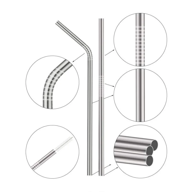 Replacement Stainless Steel Metal Straws for Travel Picnic with Nylon Cleaning Brush
Replacement Stainless Steel Metal Straws for Travel Picnic with Nylon Cleaning Brush