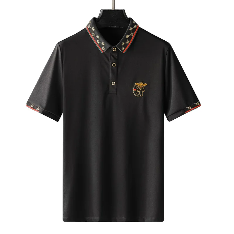 2021 Bee Letter Embroidery Polo Shirt Men Fashion Pattern Summer Black High Quality Cotton Short Sleeve Straight Pure Polos Male
2021 Bee Letter Embroidery Polo Shirt Men Fashion Pattern Summer Black High Quality Cotton Short Sleeve Straight Pure Polos Male