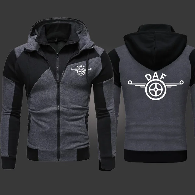 2021 New DAF Logo Mens Clothing Fashion Outwear Jacket Zipper Hooded High Quality Hoody Harajuku Athletic Wear Casual Hoodies 
2021 New DAF Logo Mens Clothing Fashion Outwear Jacket Zipper Hooded High Quality Hoody Harajuku Athletic Wear Casual Hoodies