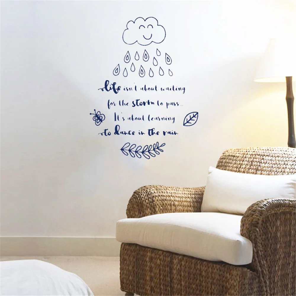 Inspirational Quotes Wall Sticker Life To Wait Storm Pass Rain Wall Decal For Dance Room Decor Vinyl Art Mural DW21149
Inspirational Quotes Wall Sticker Life To Wait Storm Pass Rain Wall Decal For Dance Room Decor Vinyl Art Mural DW21149