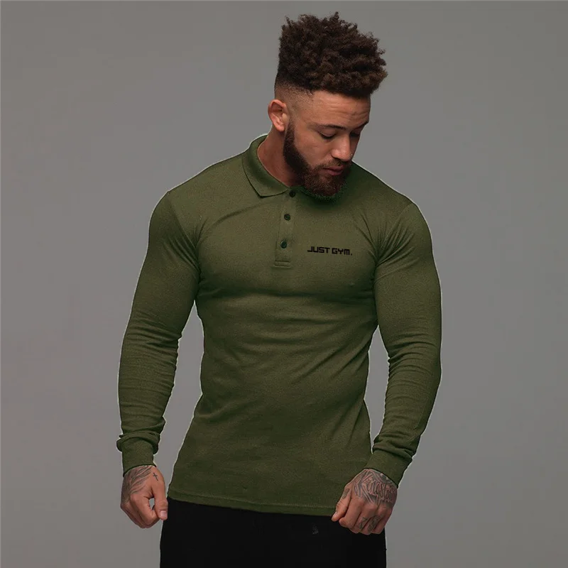 Man Fashion Polo Shirt Casual Fashion Plain Color Long Sleeve High Quality Slim Polo Shirt Men Fitness Polo homme
Man Fashion Polo Shirt Casual Fashion Plain Color Long Sleeve High Quality Slim Polo Shirt Men Fitness Polo homme