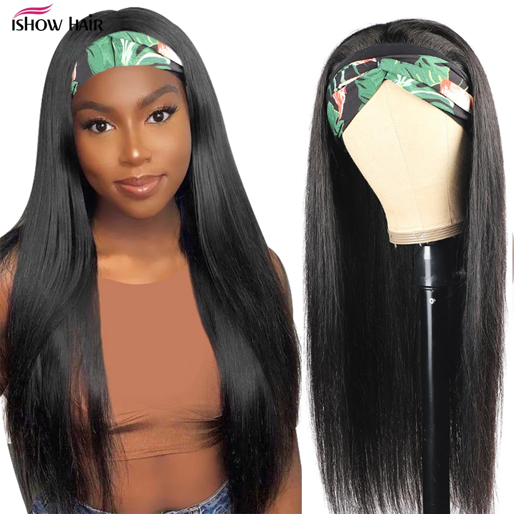 Ishow Headband Wig Human Hair Wigs for Women Bone Straight Hair Wigs Brazilian Scarf Wig Glueless Full Machine Made Wig Beginner 
Ishow Headband Wig Human Hair Wigs for Women Bone Straight Hair Wigs Brazilian Scarf Wig Glueless Full Machine Made Wig Beginner