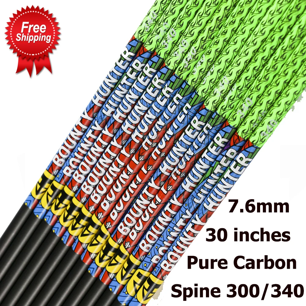 30 inches OD7.6mm ID6.2mm Spine 300/340 100% Pure Carbon Arrows with Green Shaft for Archery Hunting Shooting
30 inches OD7.6mm ID6.2mm Spine 300/340 100% Pure Carbon Arrows with Green Shaft for Archery Hunting Shooting