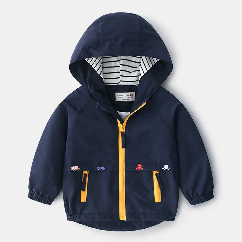 Куртка детская демисезонная с капюшоном и принтом шлейфа BC722|Куртки пальто| |
