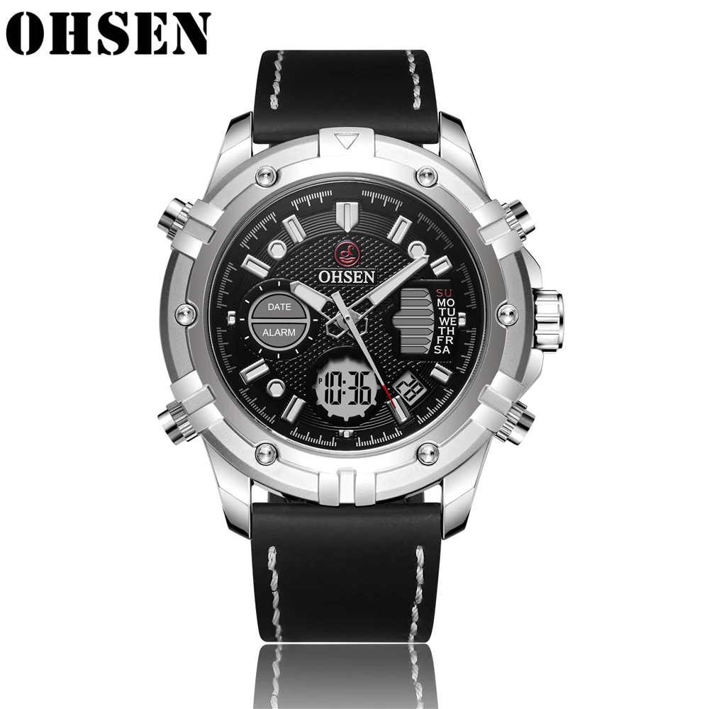 OHSEN Watch Men's Watch Fashion Sport Watches Leather Strap Mens Watches Male Stopwatch Quartz Waterproof Wristwatch Men Clock
OHSEN Watch Men's Watch Fashion Sport Watches Leather Strap Mens Watches Male Stopwatch Quartz Waterproof Wristwatch Men Clock