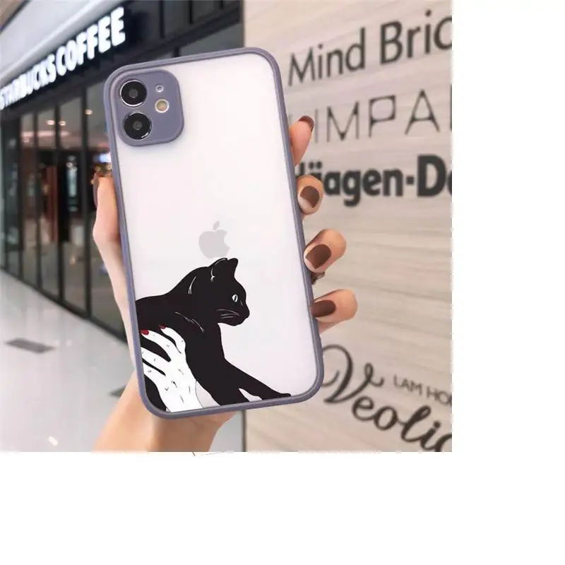 Cute animal black cat Phone Cases matte transparent For iphone 7 8 11 12 plus mini x xs xr pro max cover
Cute animal black cat Phone Cases matte transparent For iphone 7 8 11 12 plus mini x xs xr pro max cover
