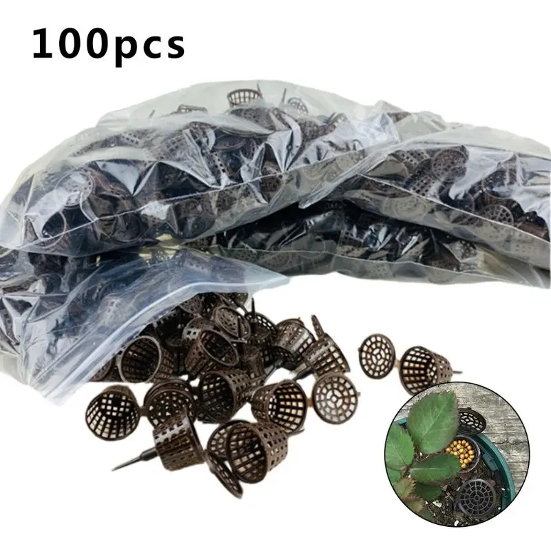 

100 Pcs/pack Plant Fertilizer Baskets With Lid Orchid Cultivate Park Root Nursery Pots Bonsai Agriculture Aquarium Portable