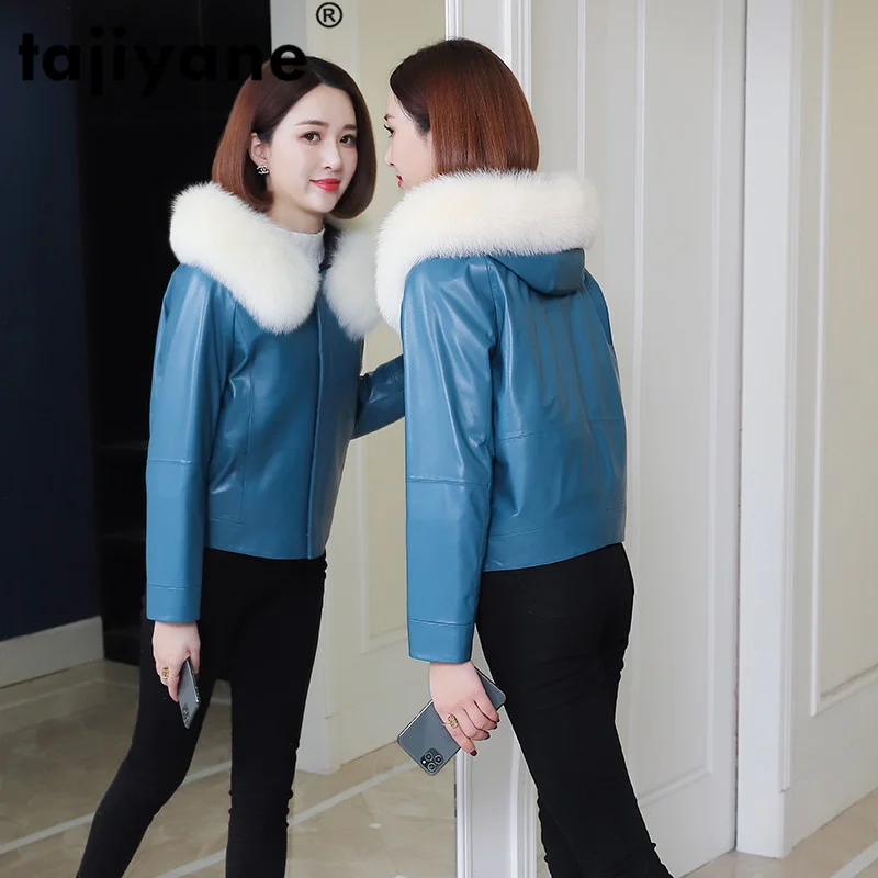 Collar Fur Fox Sheepskin Down Coat Female Genuine Leather Jacket Autumn Winter Coat Women Clothes 2021 Korean Vintage Tops T4921
Collar Fur Fox Sheepskin Down Coat Female Genuine Leather Jacket Autumn Winter Coat Women Clothes 2021 Korean Vintage Tops T4921