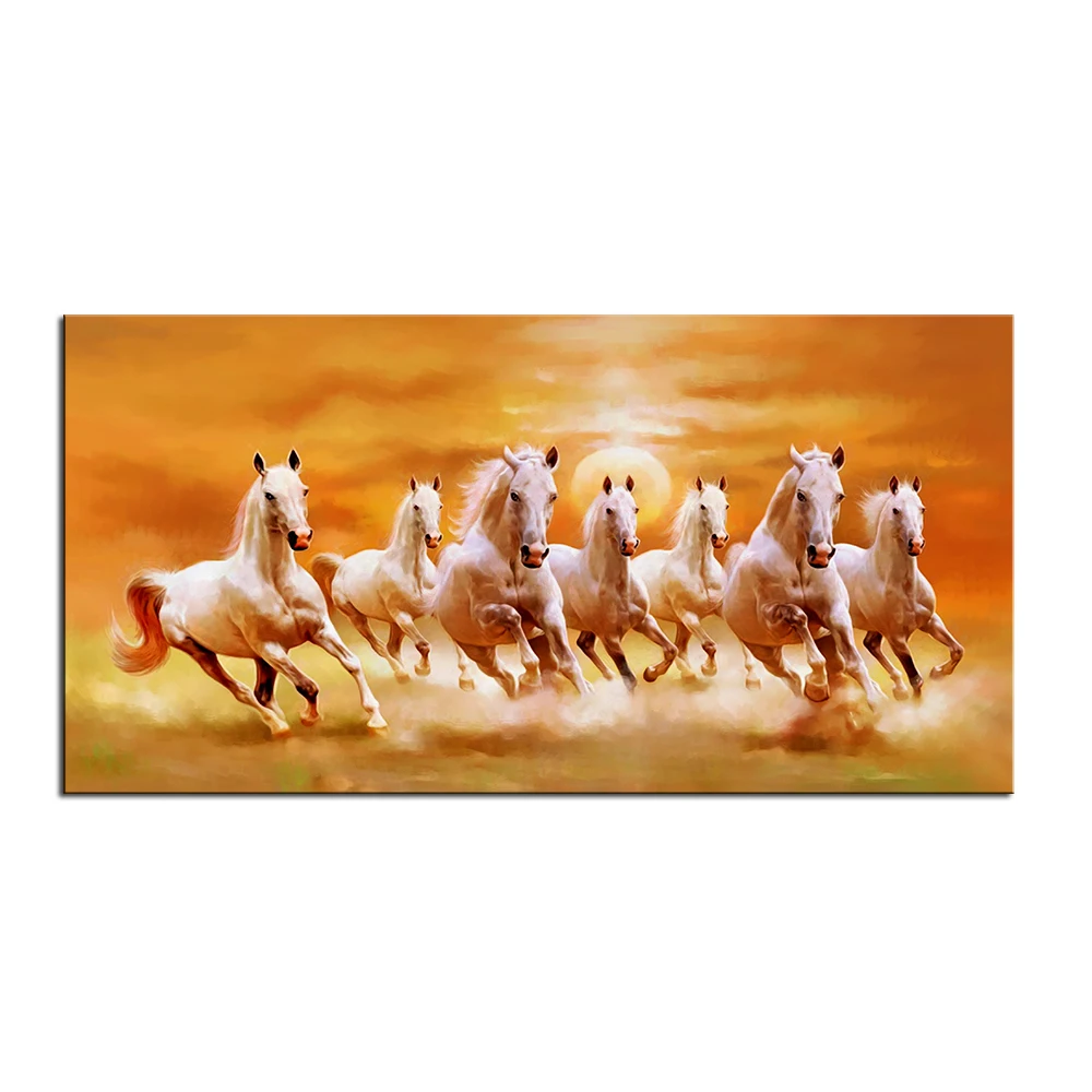 Seven Running White Horse Animals Painting Artistic Canvas Art Gold Posters and Prints Modern Wall Art Picture For Living Room
Seven Running White Horse Animals Painting Artistic Canvas Art Gold Posters and Prints Modern Wall Art Picture For Living Room