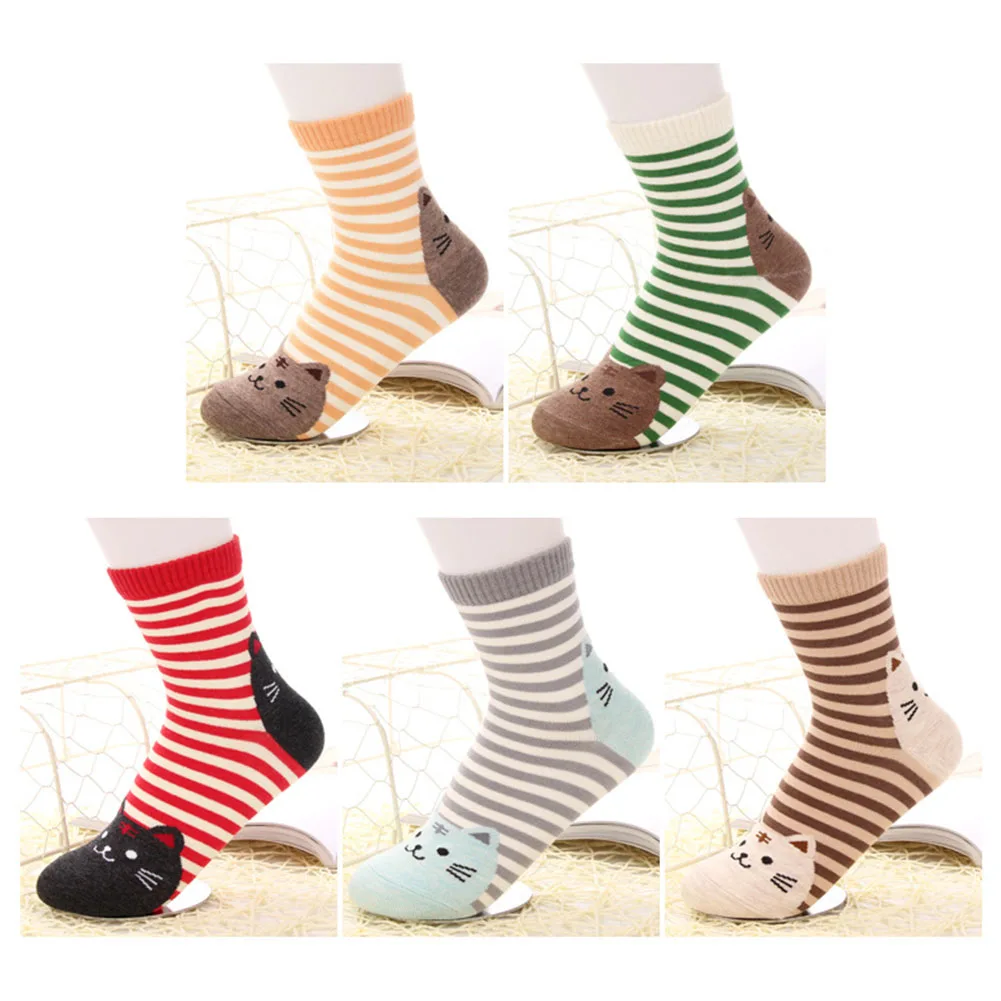 5 Pairs Cotton Blend Women Socks Casual Cute Animal Assorted Cat Print In Tube Autumn Winter Stretch Ladies Cartoon Comfortable
5 Pairs Cotton Blend Women Socks Casual Cute Animal Assorted Cat Print In Tube Autumn Winter Stretch Ladies Cartoon Comfortable