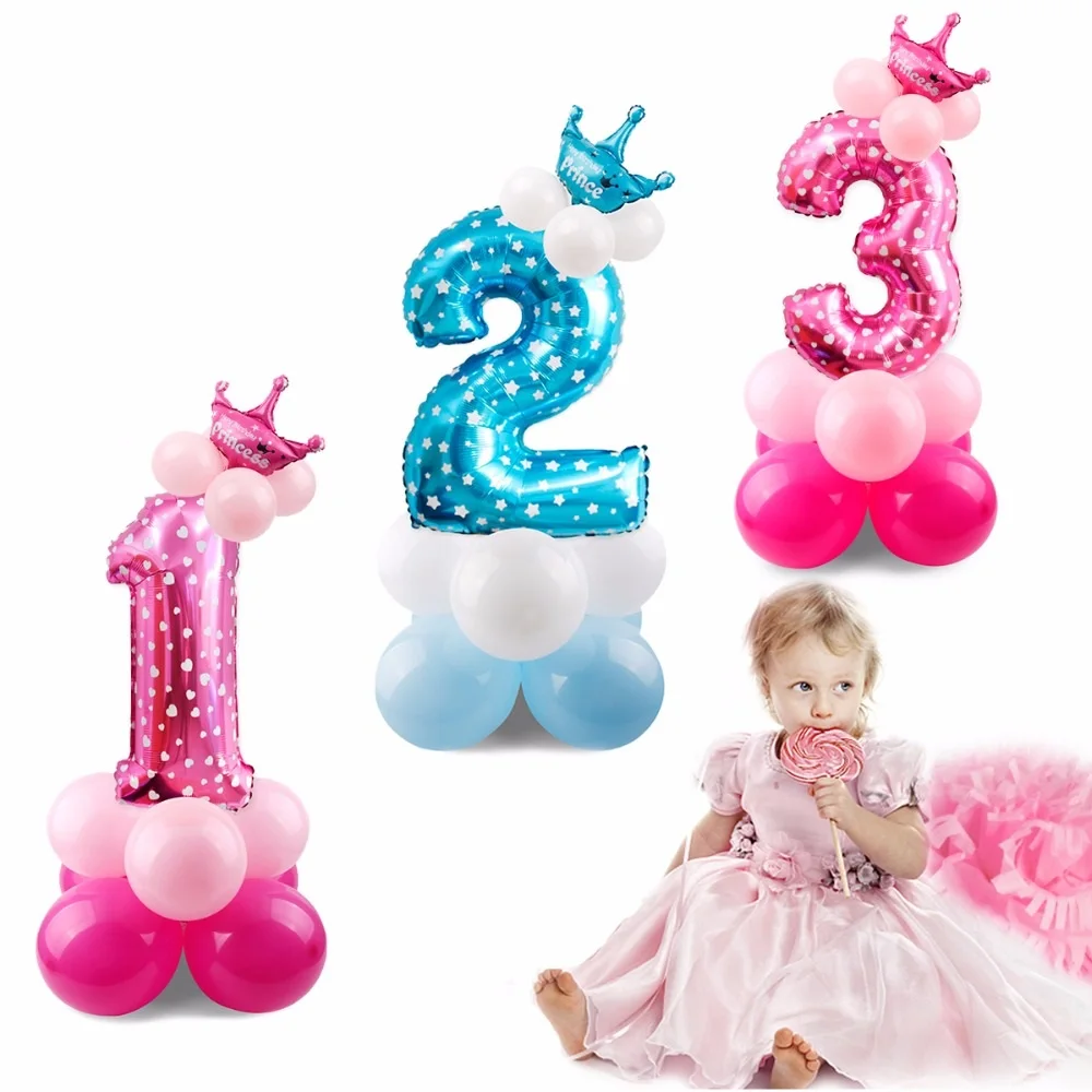 1 set Blue Pink Foil Number Balloon Thicken Latex Air Ballons with Crown Anniversary Baby Shower Kids Birthday Party Decoration
1 set Blue Pink Foil Number Balloon Thicken Latex Air Ballons with Crown Anniversary Baby Shower Kids Birthday Party Decoration
