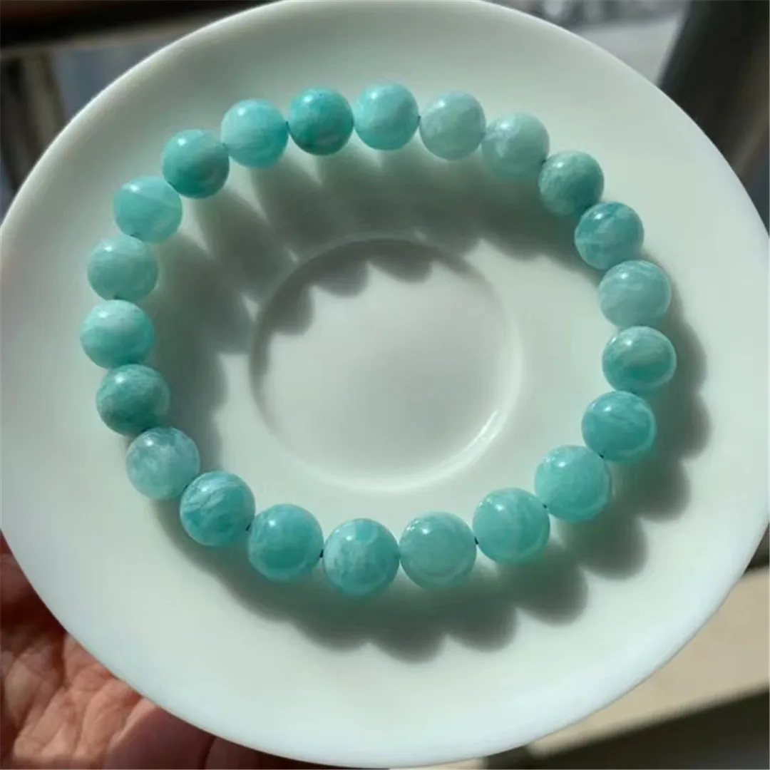 

8mm Natural Amazonite Bracelet For Women Men Healing Wealth Luck Gift Crystal Stone Round Beads Gemstone Strands Jewelry AAAAA