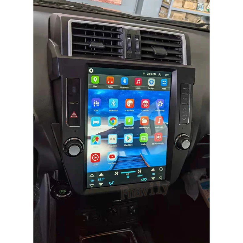 Автомобильная магнитола Fnavily Android 10 для Toyota Prado Land Cruiser мультимедийный