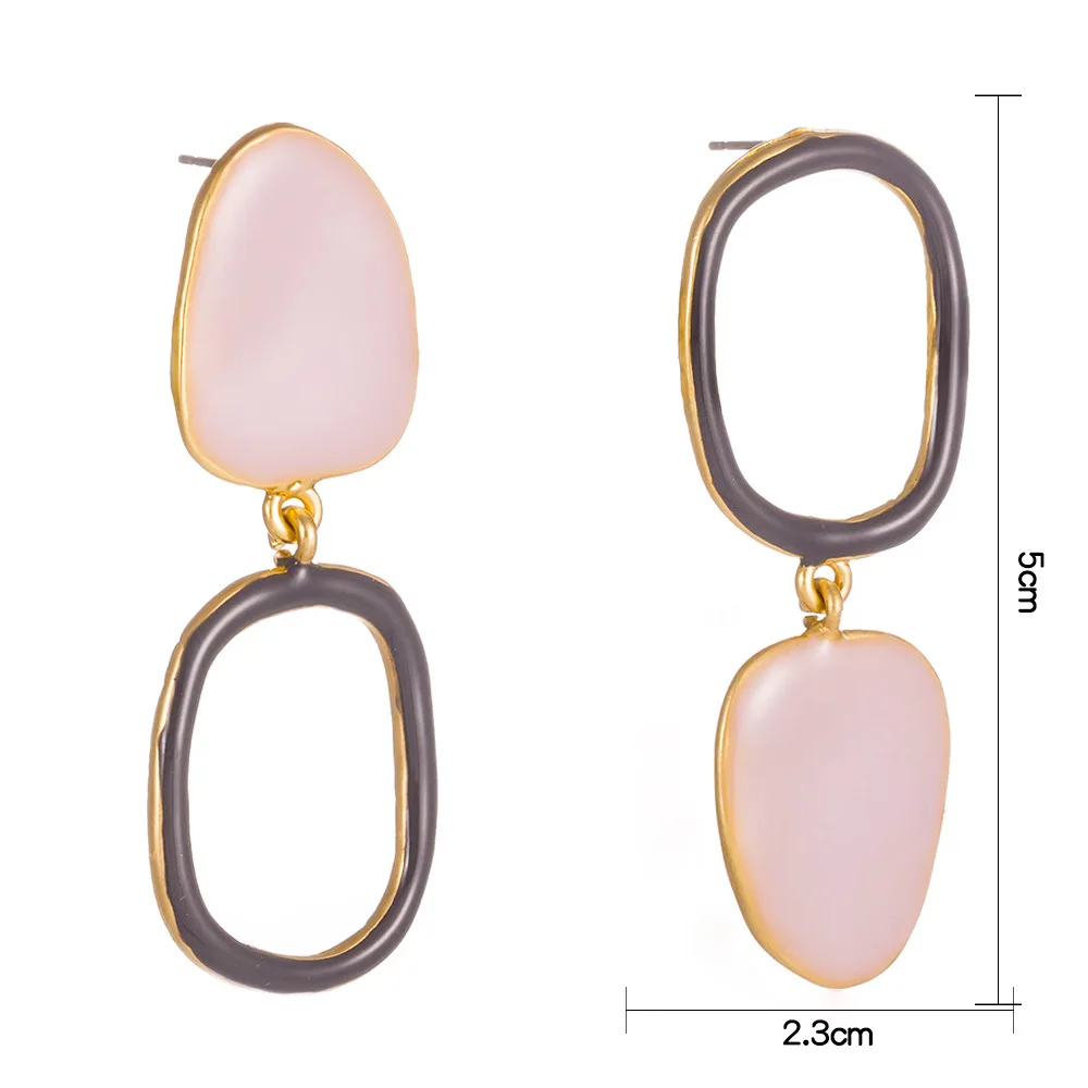 Fashion Trendy Daily Women Jewelry Enamel Oval Dangle Drops Earrings Minimalist Stone Drops Earrings
Fashion Trendy Daily Women Jewelry Enamel Oval Dangle Drops Earrings Minimalist Stone Drops Earrings