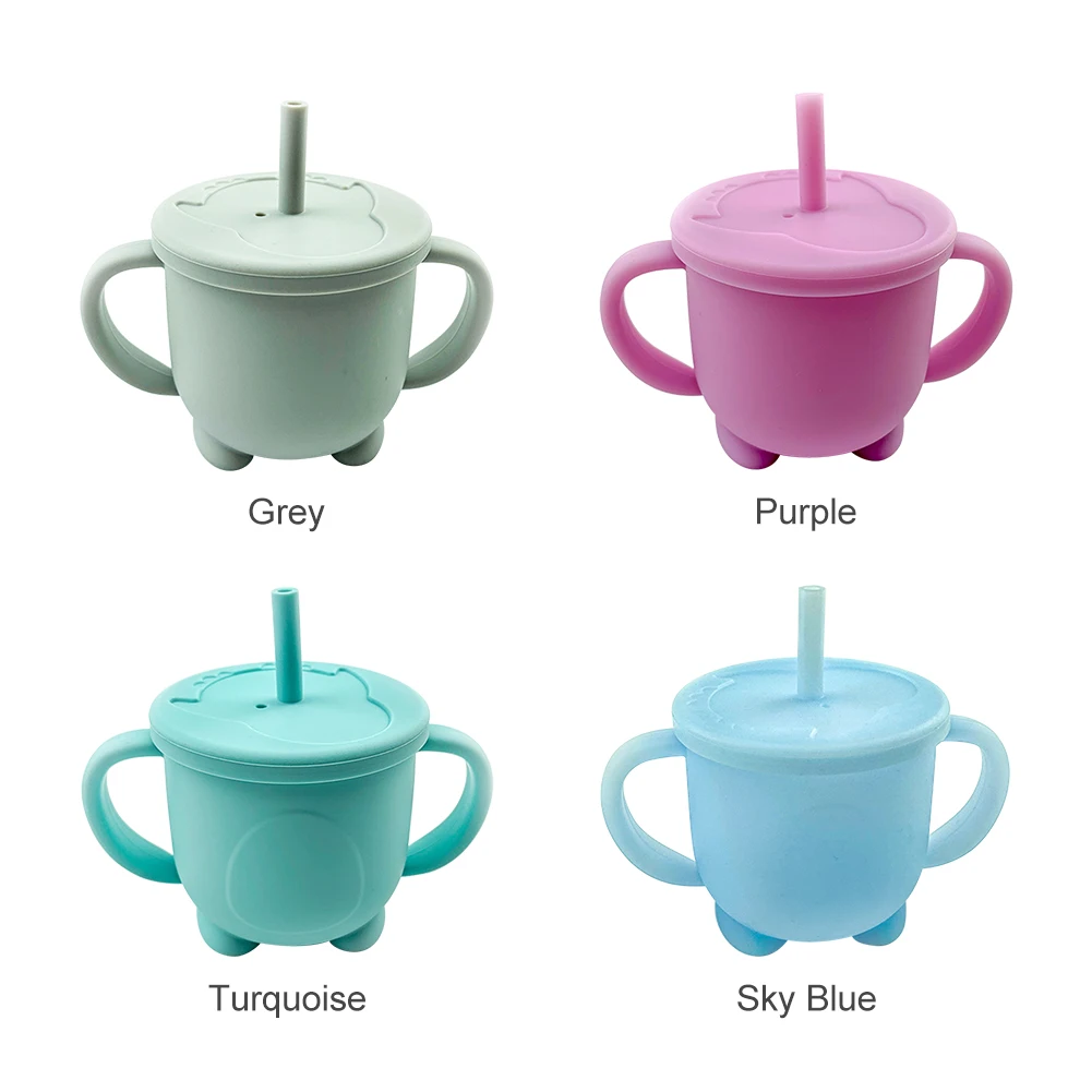 Cute Sippy Cup 160ML Spill-proof With Lid Drinkware Easy Clean Learning Baby Feeding Silicone Toddlers Kids Handle Training Soft 
Cute Sippy Cup 160ML Spill-proof With Lid Drinkware Easy Clean Learning Baby Feeding Silicone Toddlers Kids Handle Training Soft