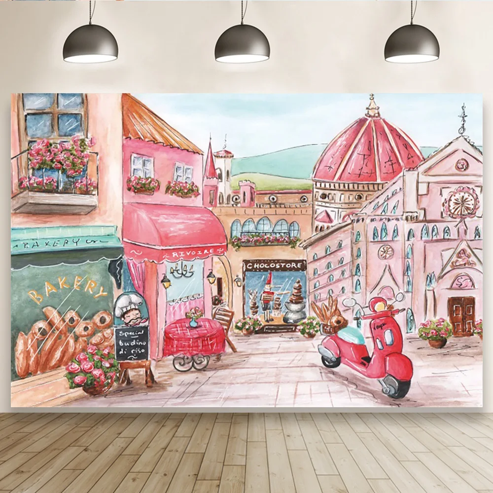 Kids Birthday Painted Bakery Ice Cream Shop European Building Style Party Backdrop Studio Banner Background Photography Decors
Kids Birthday Painted Bakery Ice Cream Shop European Building Style Party Backdrop Studio Banner Background Photography Decors