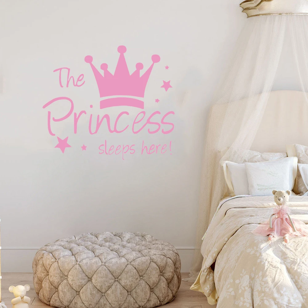 Fashion Wall Stickers The Princess Sleep Here Frase Wall Stickers Art Decal For Girl Room Decal Kids Bedroom Sticker Vinyl ov27
Fashion Wall Stickers The Princess Sleep Here Frase Wall Stickers Art Decal For Girl Room Decal Kids Bedroom Sticker Vinyl ov27