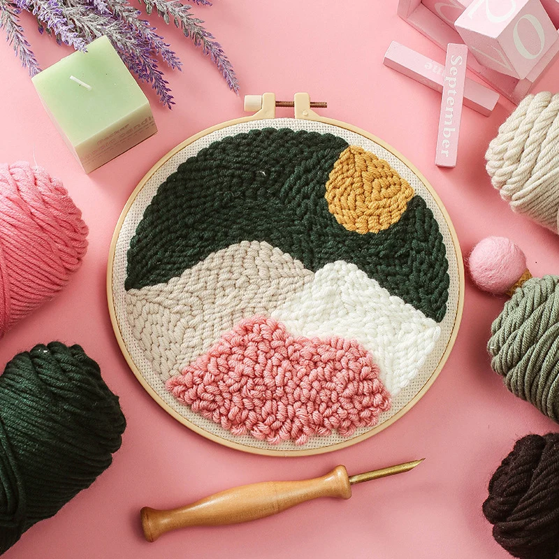 Landscape Easy DIY Punch Needle Embroidery Kit Cross Stitch with Hoop Needlework Set for Beginner Creative Gift Home Wall Decor
Landscape Easy DIY Punch Needle Embroidery Kit Cross Stitch with Hoop Needlework Set for Beginner Creative Gift Home Wall Decor