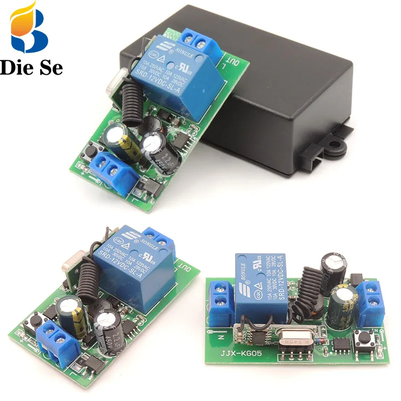 433 MHz rf Remote Control AC 220V 10A 1CH Relay Receiver for universal garage/door/Light/LED/Fanner/motor/Signal transmission
433 MHz rf Remote Control AC 220V 10A 1CH Relay Receiver for universal garage/door/Light/LED/Fanner/motor/Signal transmission