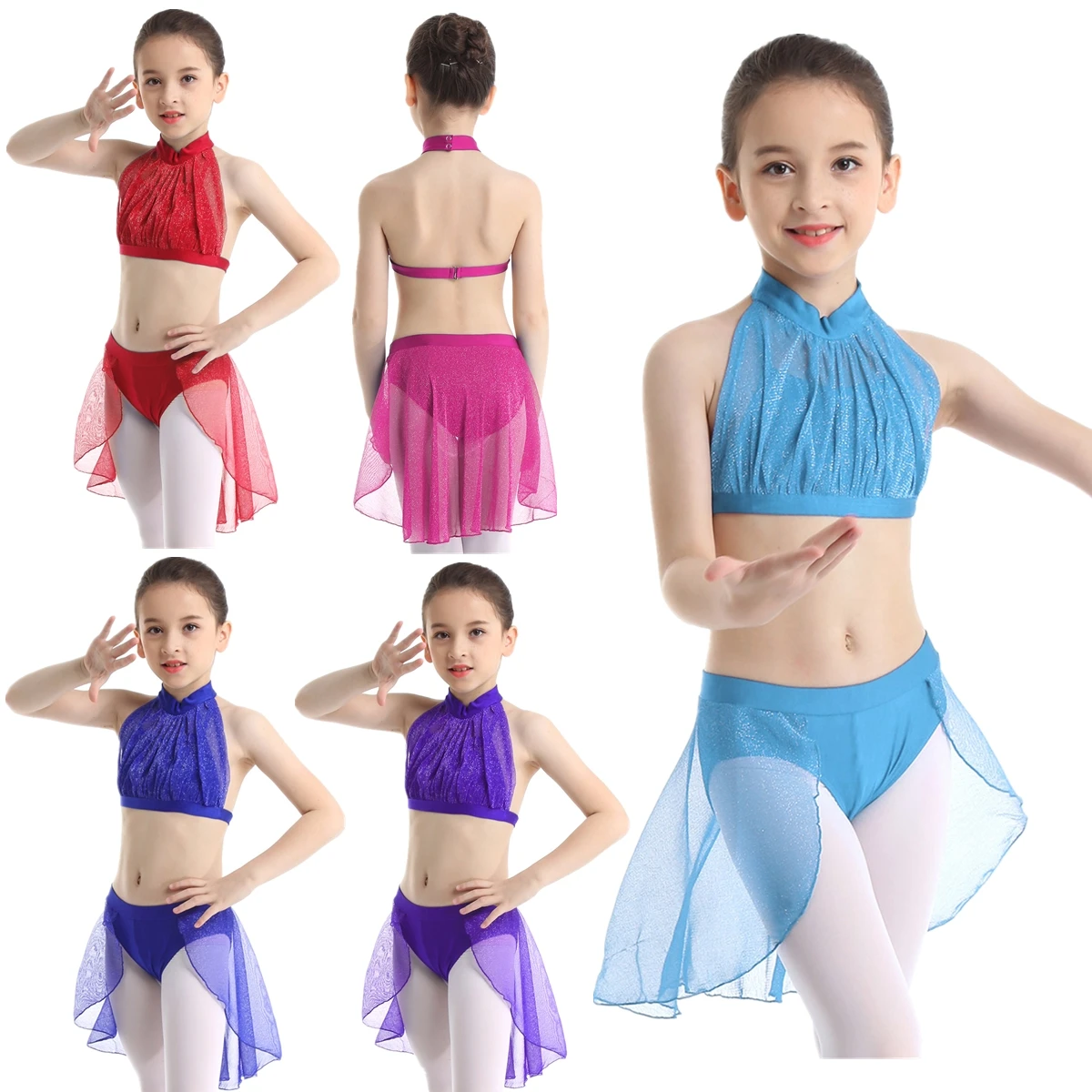 2PCS Kids Girls Crop Top with Bottoms Balle Dress Performance Costume Set for Celebration of Spirit Praise Lyrical Dance Dress
2PCS Kids Girls Crop Top with Bottoms Balle Dress Performance Costume Set for Celebration of Spirit Praise Lyrical Dance Dress