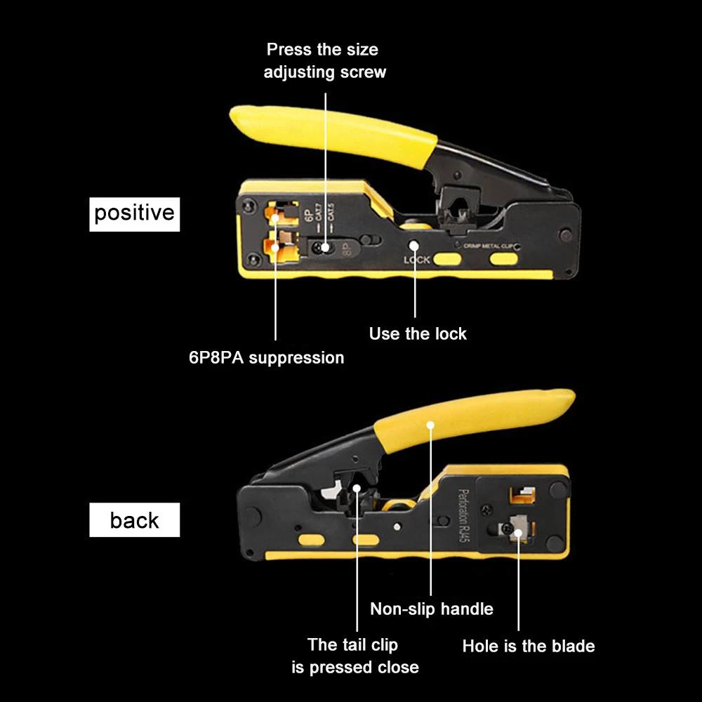 Ethernet Cable Stripper Clamp 6P8P Dual-use Network Tools Cat5/Cat6/Cat7 Crystal Heads Cable Pliers Through Hole Cable Clamp
Ethernet Cable Stripper Clamp 6P8P Dual-use Network Tools Cat5/Cat6/Cat7 Crystal Heads Cable Pliers Through Hole Cable Clamp