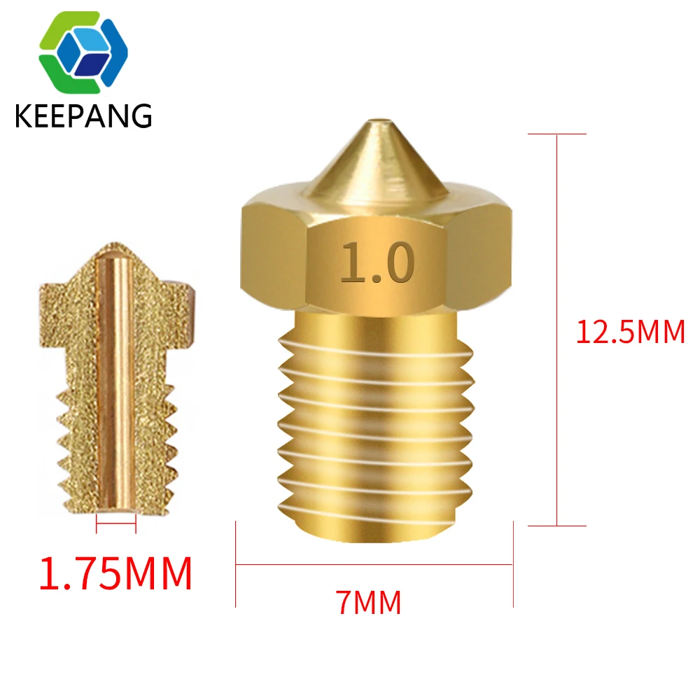 10pcs E3D V5 V6 Nozzle M6 threaded 3D Printer Nozzle Metal Boquill 0.2to 1.0mm for 1.75mm 3mm filamnet 3D Printer Parts
10pcs E3D V5 V6 Nozzle M6 threaded 3D Printer Nozzle Metal Boquill 0.2to 1.0mm for 1.75mm 3mm filamnet 3D Printer Parts
