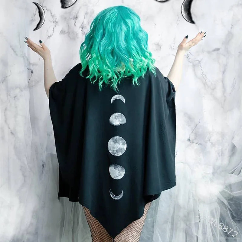 WEPBEL Asymmetric Hemline Fashion Women's Wrapped Shawl Gothic Steampunk Phases of Moon Cloak Jacket
WEPBEL Asymmetric Hemline Fashion Women's Wrapped Shawl Gothic Steampunk Phases of Moon Cloak Jacket