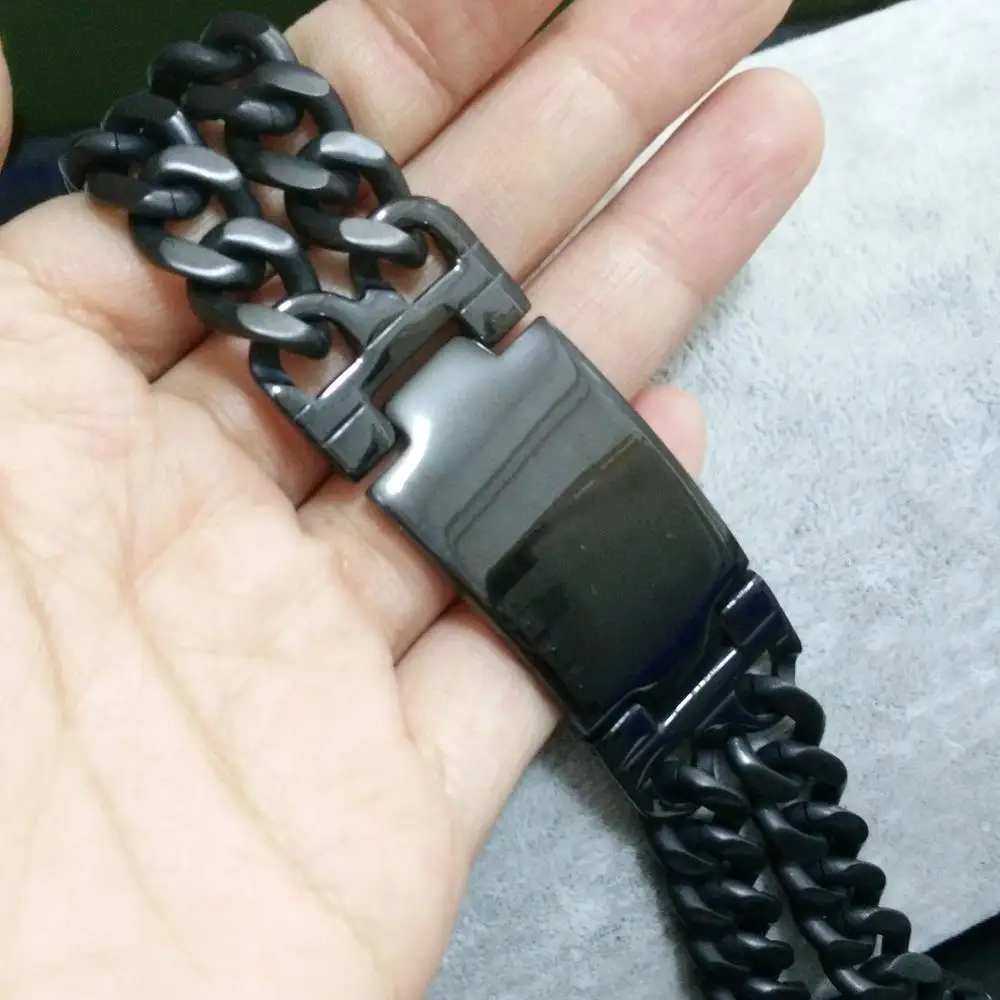 Granny Chic Men's High Quality 316L Stainless Steel Jewelry Punk Black Color Double Hand Chain Bracelet For Male Women
Granny Chic Men's High Quality 316L Stainless Steel Jewelry Punk Black Color Double Hand Chain Bracelet For Male Women