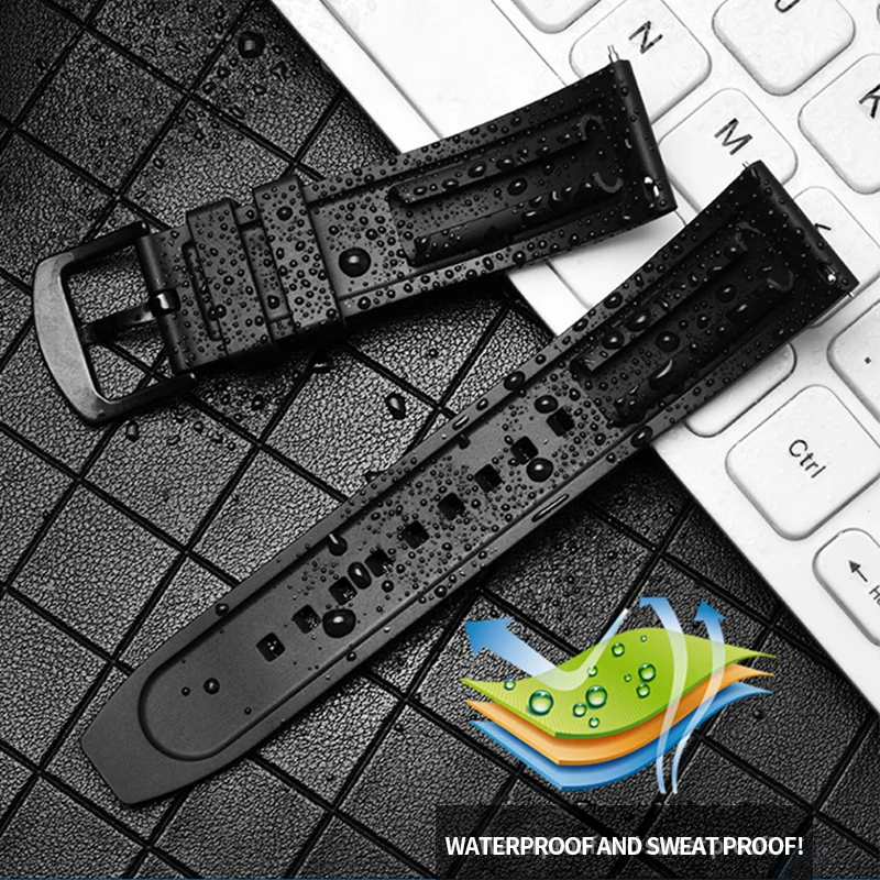 Rubber Watchbands For Seiko Apple Tudor Fluorine Waterproof Watch Strap 22mm Unisex Watch Bracelet Quick Release Replacement
Rubber Watchbands For Seiko Apple Tudor Fluorine Waterproof Watch Strap 22mm Unisex Watch Bracelet Quick Release Replacement