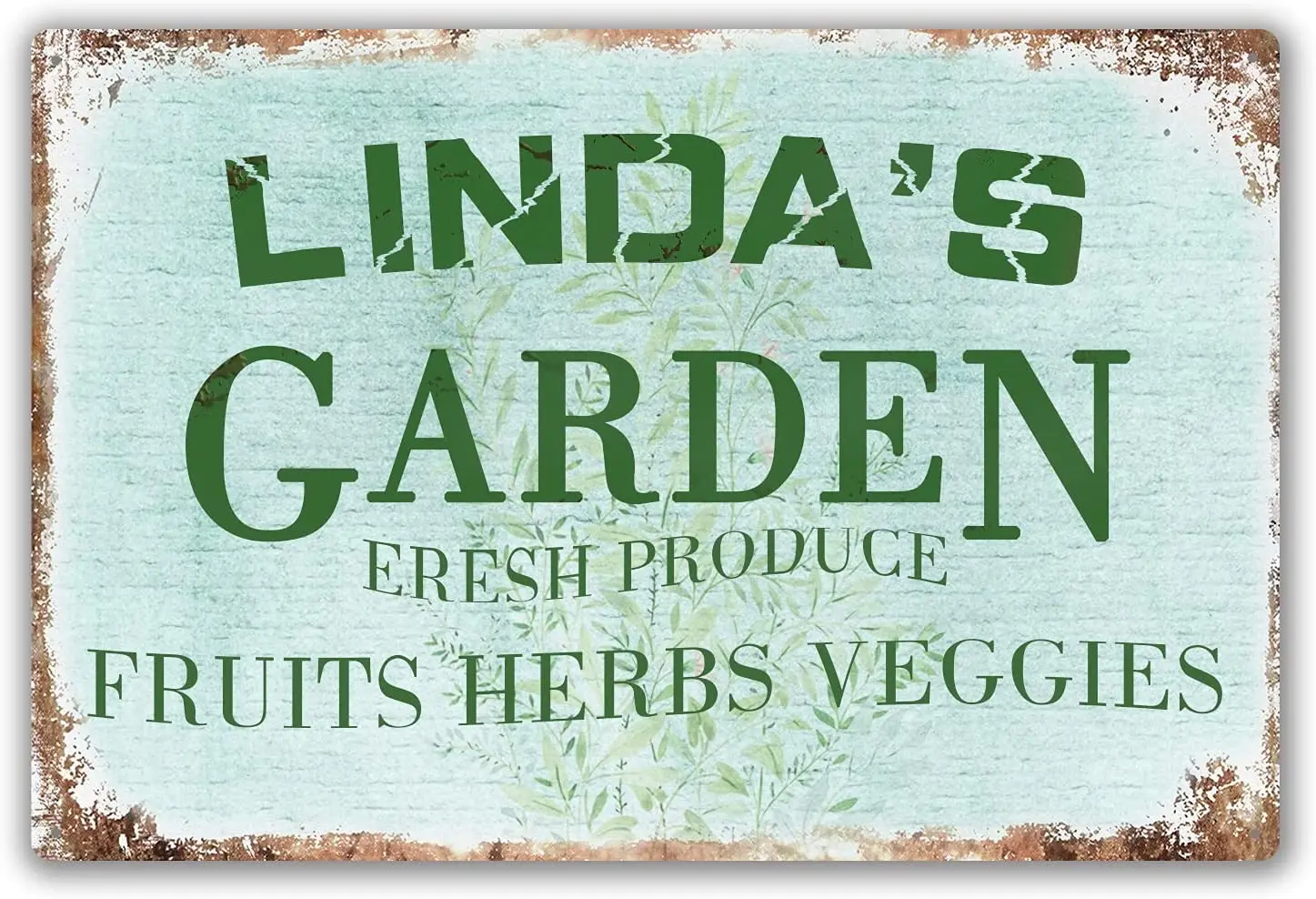 Metal Plaque Linda's Garden Fresh Produce Poster Tin Sign Farm Home Garden Backyard Wall Decoration Retro Metal Plate 12*8 Inch
Metal Plaque Linda's Garden Fresh Produce Poster Tin Sign Farm Home Garden Backyard Wall Decoration Retro Metal Plate 12*8 Inch