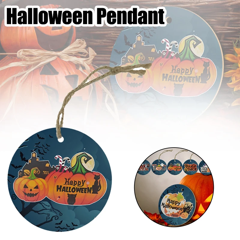 Halloween Decoration Round Wooden Pendant Home Pumpkin Wooden Decoration Fun Holiday Listing MYDING
Halloween Decoration Round Wooden Pendant Home Pumpkin Wooden Decoration Fun Holiday Listing MYDING