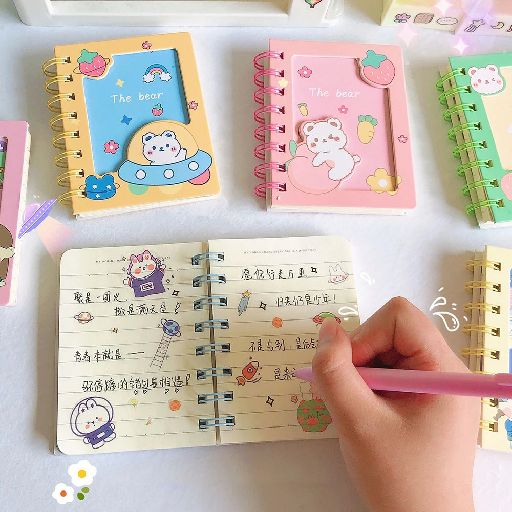 1PC Cute Cartoon Portable Pocket Notepad Binder Notebook Student Diary Agenda Planner School Stationery Kawaii Coil Notebook
1PC Cute Cartoon Portable Pocket Notepad Binder Notebook Student Diary Agenda Planner School Stationery Kawaii Coil Notebook