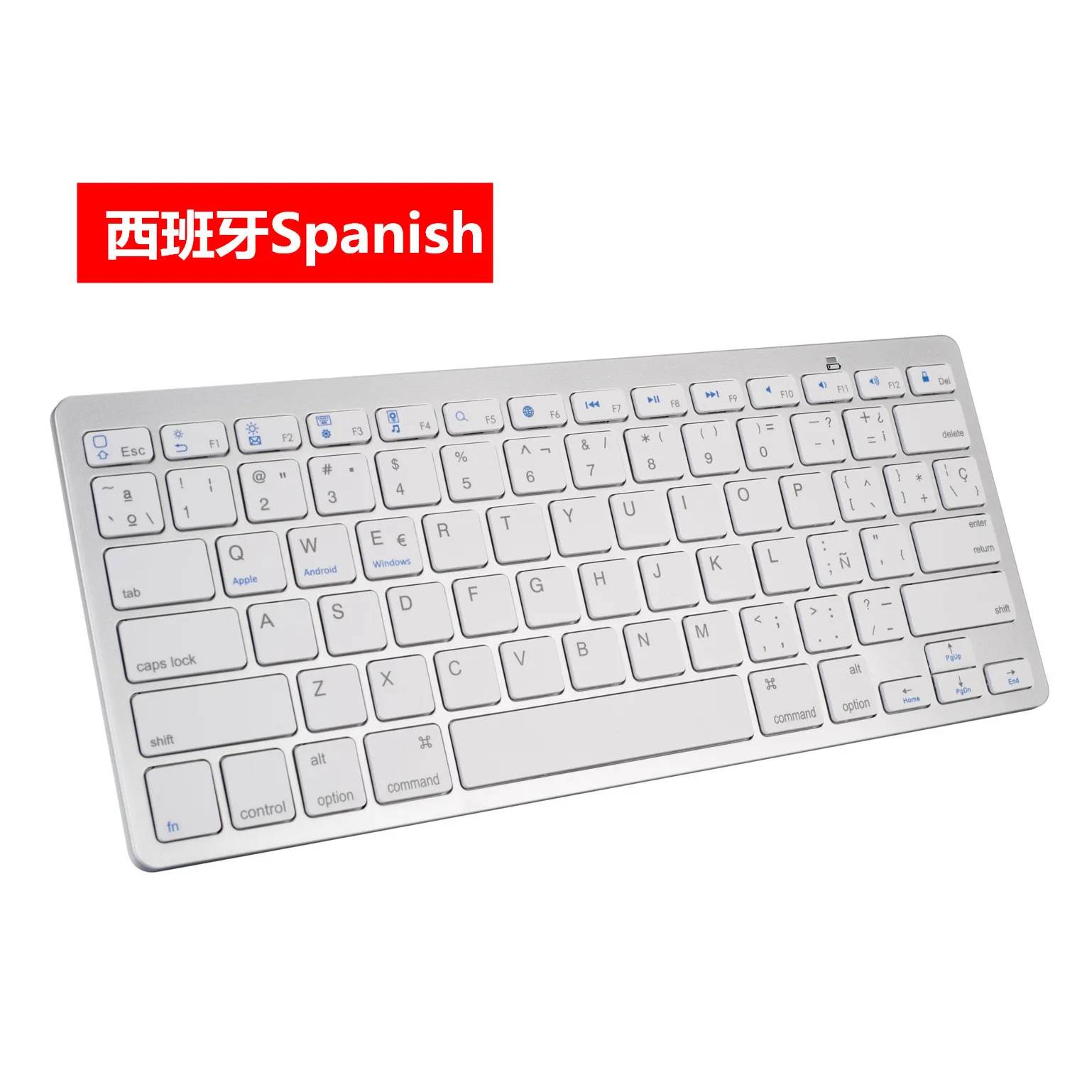Wireless Bluetooth Computer Keyboard Slim Small Keybord Russian Arabic Spanish French German BT 3.0 Keypad For iPad Mac Phone | Компьютеры