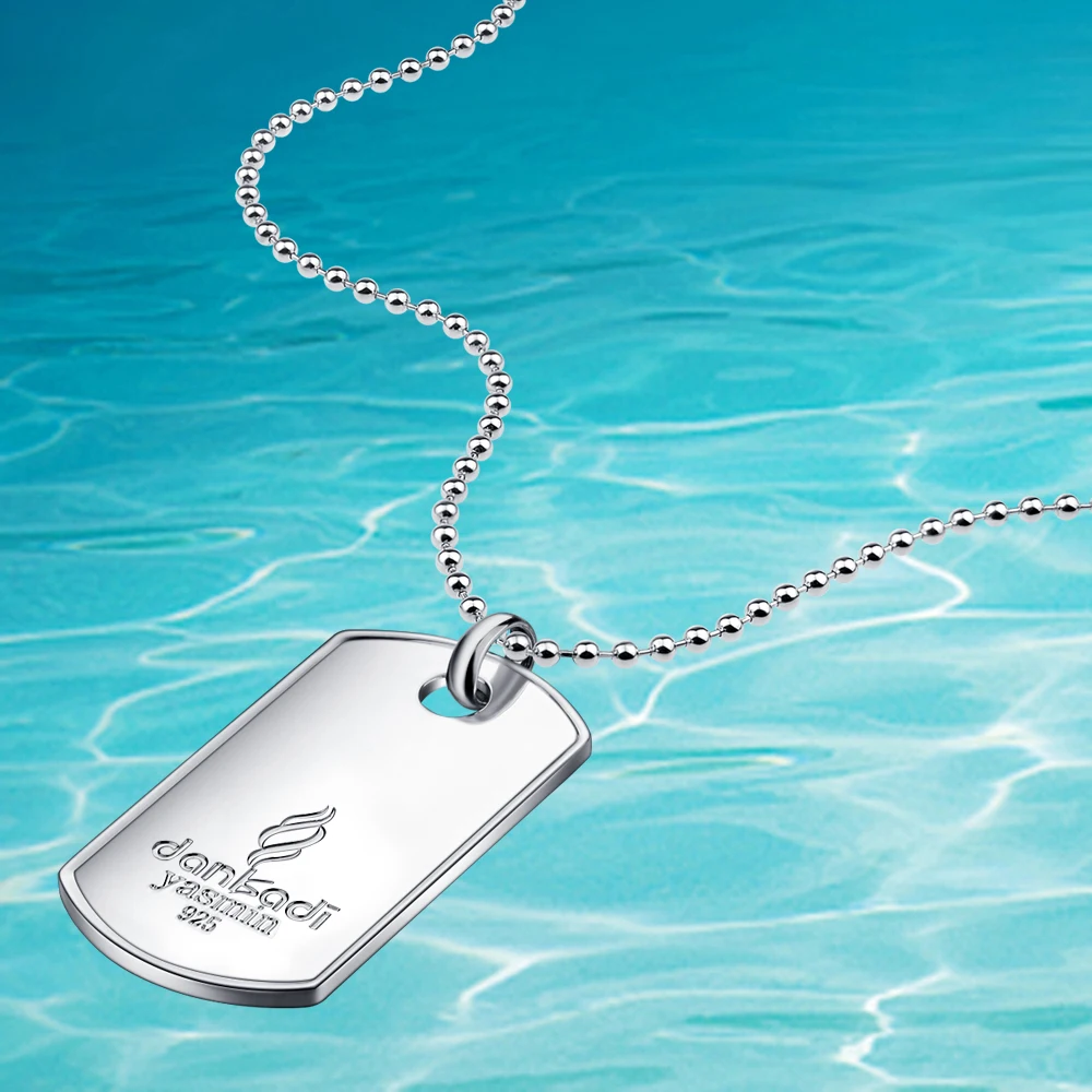 925 Sterling Silver Necklace For Women Men, New Style Rectangle Square Tag Pendants Necklace,Army Card Charm Necklace
925 Sterling Silver Necklace For Women Men, New Style Rectangle Square Tag Pendants Necklace,Army Card Charm Necklace