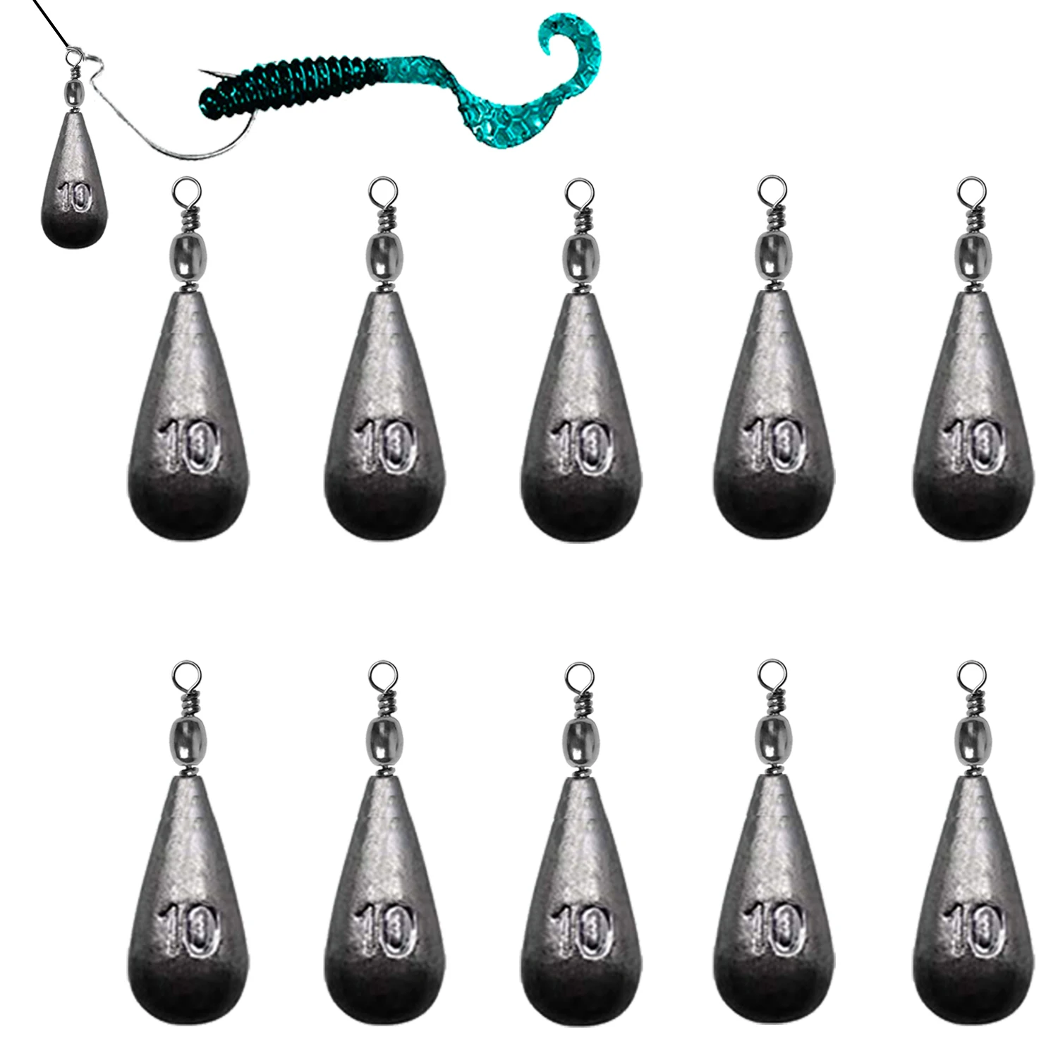 10pcs/lot Drop Shot Fishing Sinker 3g 7g 10g 15g 20g Fishing Swivel Carp Fishing Weight Fishing Tackle Accessories
10pcs/lot Drop Shot Fishing Sinker 3g 7g 10g 15g 20g Fishing Swivel Carp Fishing Weight Fishing Tackle Accessories