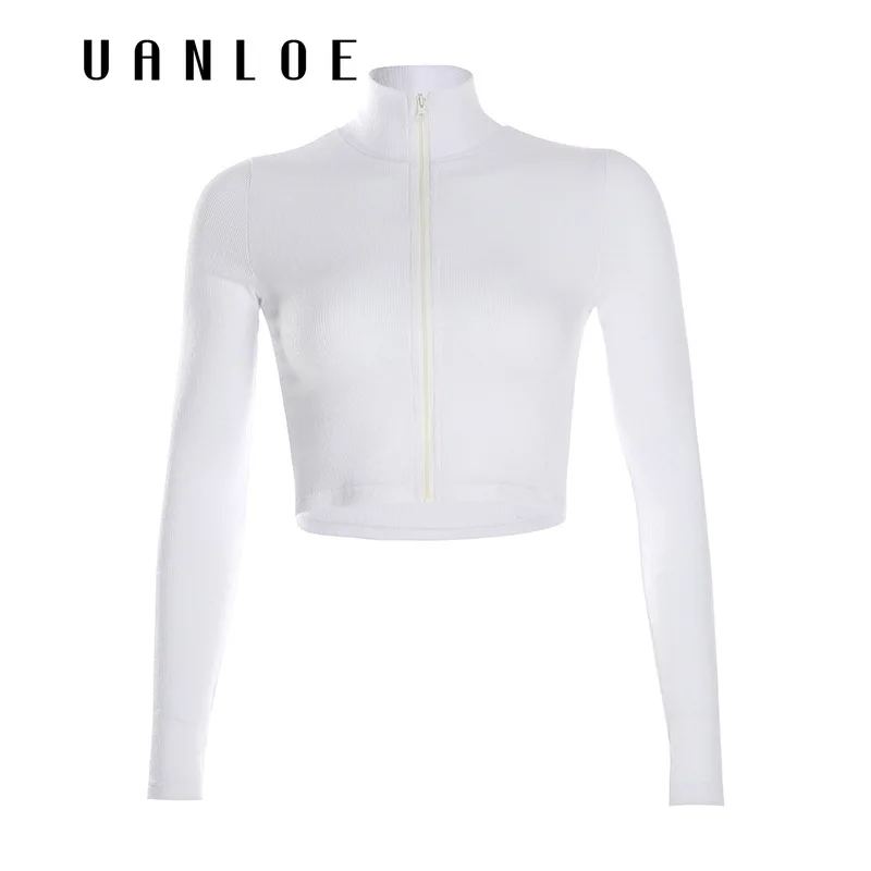 Zipper Turtleneck Long Sleeve T Shirt Women Spring Autumn Cropped White Knitted Tshirt Slim Waist Sexy Tee Shirt Femme
Zipper Turtleneck Long Sleeve T Shirt Women Spring Autumn Cropped White Knitted Tshirt Slim Waist Sexy Tee Shirt Femme