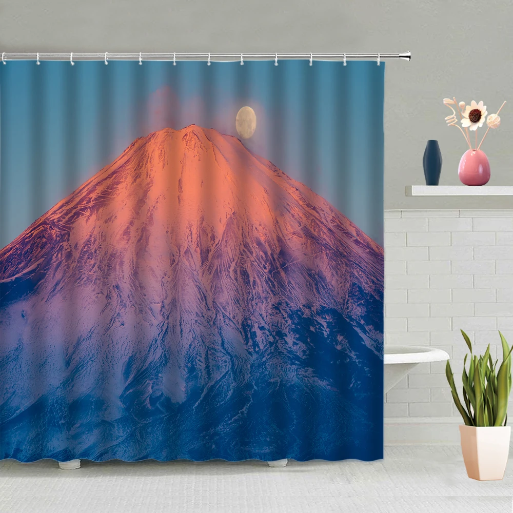 Mount Fuji Cherry Blossom Shower Curtains Japanese Style Landscape Wall Painting Bathtub Decoration Screen Hanging Washable 
Mount Fuji Cherry Blossom Shower Curtains Japanese Style Landscape Wall Painting Bathtub Decoration Screen Hanging Washable
