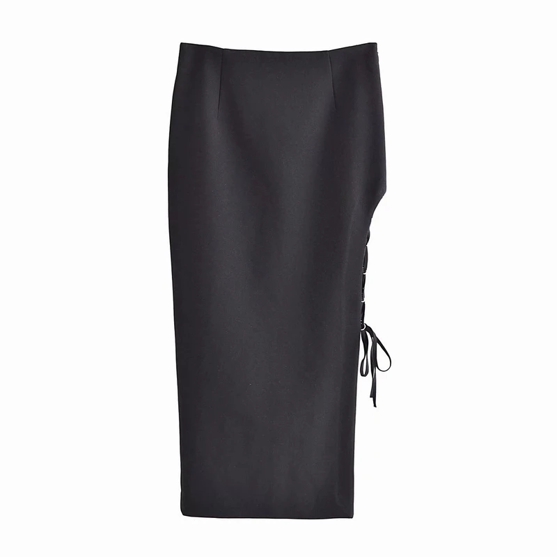 Side Lace-Up Pencil Skirt Women Autumn 2021 New Fashion Black Color Mid-Calf Bottom Female Clothes
Side Lace-Up Pencil Skirt Women Autumn 2021 New Fashion Black Color Mid-Calf Bottom Female Clothes