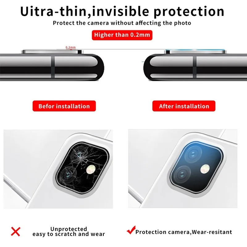 Защитное стекло для камеры Iphone 11 5 упаковок X XS Pro Max XR 7 8 6s Plus закаленное Защитная