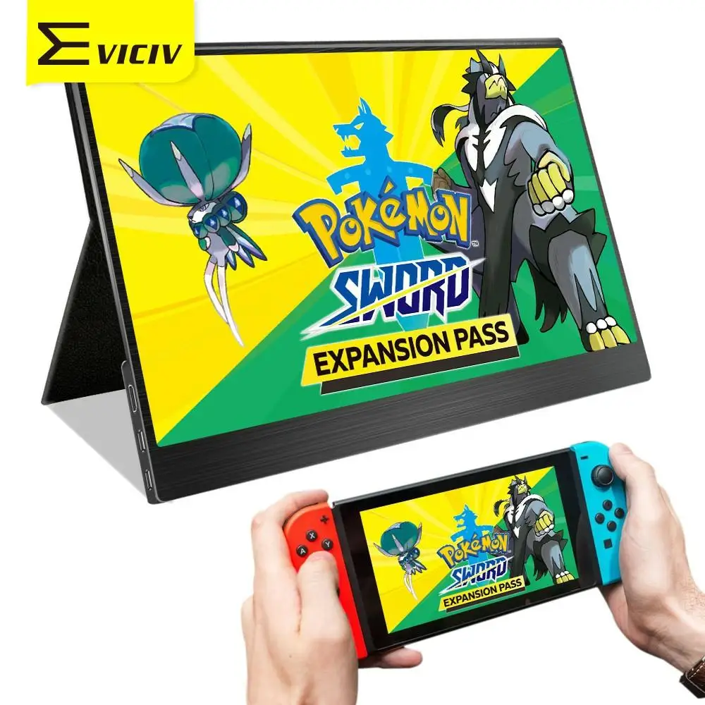Eviciv 15 6 "экран для Nintendo Switch Pokemon 1920x1080 Full HD Портативный Дисплей HDMI Type C внешний