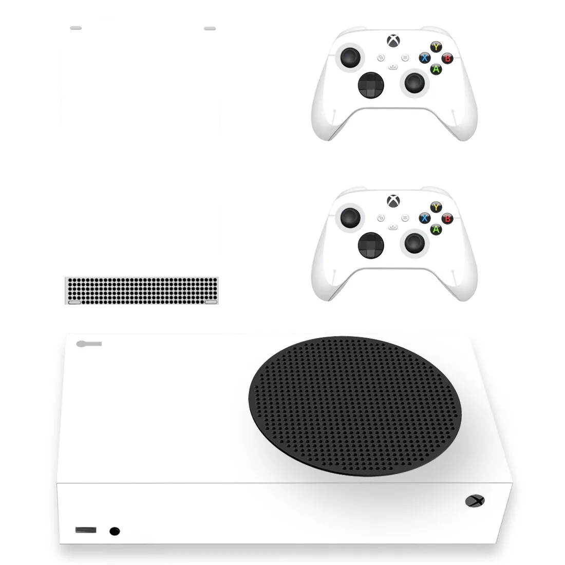 Однотонная белая наклейка для консоли Xbox серии S и 2 контроллера тонкая виниловая