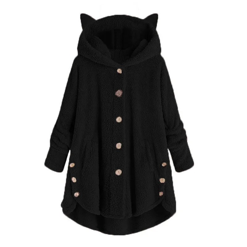 Hot Hoodies Women Sweatshirt Plus Size Women hoodie Button Cat Ear Plush Tops Hooded Loose Autumn Winter Thicke coat Tops
Hot Hoodies Women Sweatshirt Plus Size Women hoodie Button Cat Ear Plush Tops Hooded Loose Autumn Winter Thicke coat Tops
