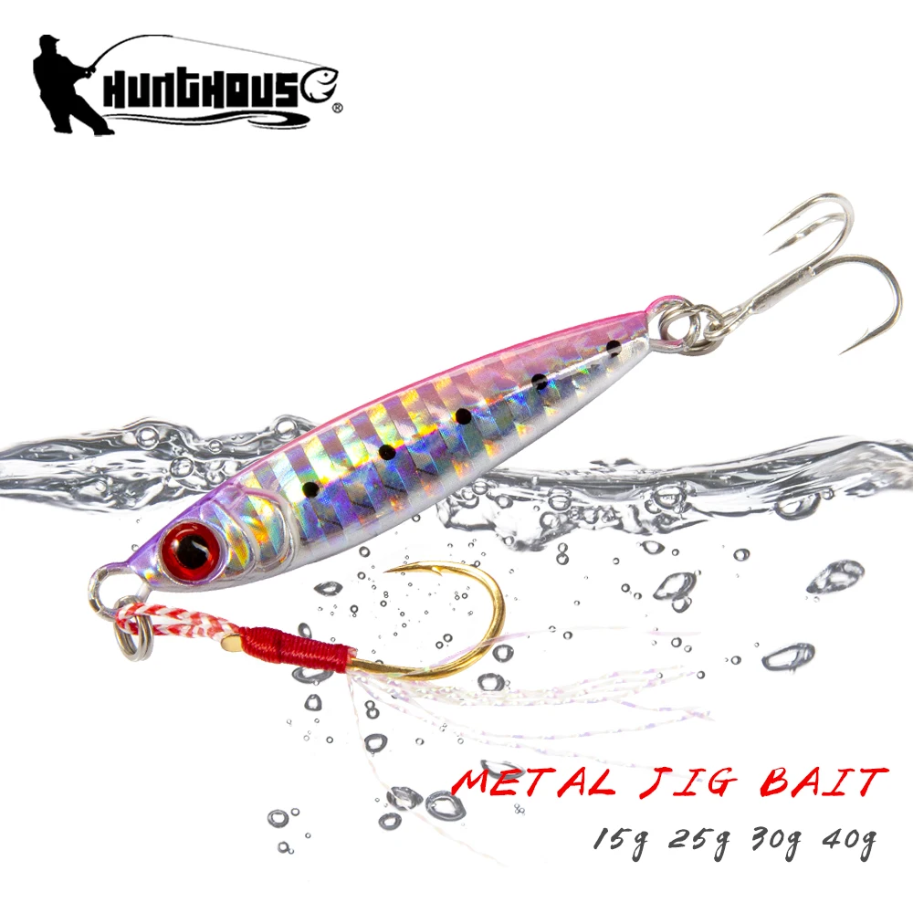 Hunthouse New Lure Metal jig Casting Jig Spoon 15/25/30/45g Shore Casting Slow Jigging Fish Sea Bass Fishing Lure
Hunthouse New Lure Metal jig Casting Jig Spoon 15/25/30/45g Shore Casting Slow Jigging Fish Sea Bass Fishing Lure
