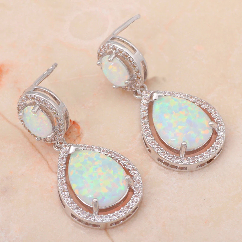 Delicate gifts for friends Wholesale & Retail White Fire Opal Silver Stamped Drop Earrings Fashion Jewelry OE279
Delicate gifts for friends Wholesale & Retail White Fire Opal Silver Stamped Drop Earrings Fashion Jewelry OE279