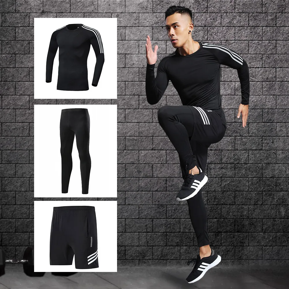 Fall 2021 Compression Running Clothes Men's Sport Gym Fitness Top + Leggings + Pants Jogging Quick Dry Training Suit Tights
Fall 2021 Compression Running Clothes Men's Sport Gym Fitness Top + Leggings + Pants Jogging Quick Dry Training Suit Tights