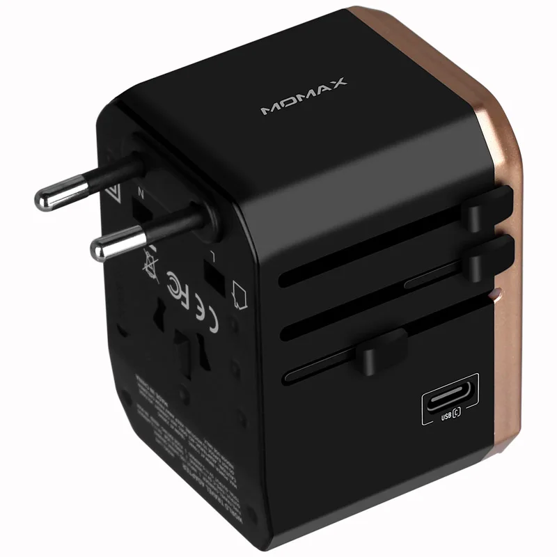 Зарядное устройство Momax UA5 1-world elite global для путешествий-обновление (4USB + usb-c) type c 5.6a