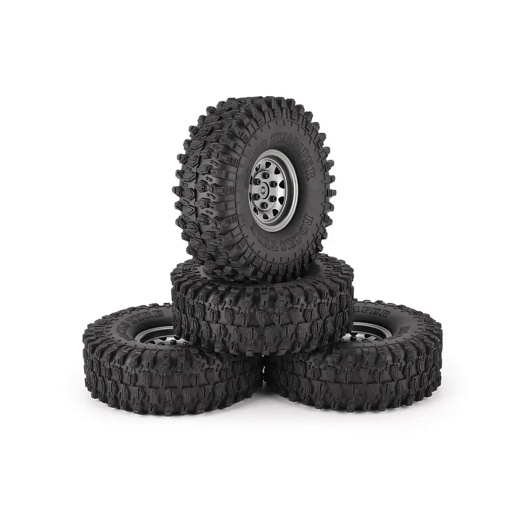4Pcs 1.9 Inch 120mm Rubber Tires Tire with Metal Wheel Rim Set for 1/10 Traxxas TRX-4 SCX10 RC4 D90 RC Crawler Car Model Parts
4Pcs 1.9 Inch 120mm Rubber Tires Tire with Metal Wheel Rim Set for 1/10 Traxxas TRX-4 SCX10 RC4 D90 RC Crawler Car Model Parts