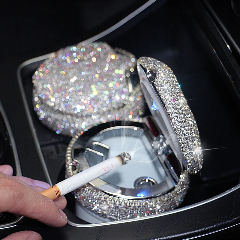 Crystal Rhinestones Car Ashtray Portable Cup Holder Metal Led Diamond Auto Ashtrays High Class Gifts
Crystal Rhinestones Car Ashtray Portable Cup Holder Metal Led Diamond Auto Ashtrays High Class Gifts
